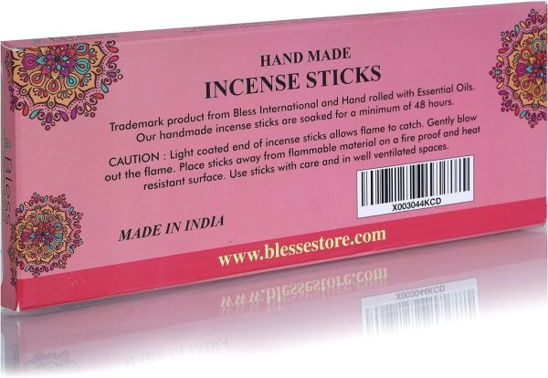 Bless-Frankincense-and-Myrrh 100%-Natural-Handmade-Hand-Dipped-Incense-Sticks Organic-Chemicals-Free for-Purification-Relaxation-Positivity-Yoga-Meditation The-Best-Woods-Scent (500 Sticks (750GM)) - Image 201