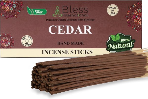 Bless-Frankincense-and-Myrrh 100%-Natural-Handmade-Hand-Dipped-Incense-Sticks Organic-Chemicals-Free for-Purification-Relaxation-Positivity-Yoga-Meditation The-Best-Woods-Scent (500 Sticks (750GM)) - Image 202