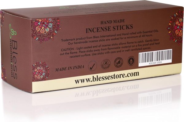 Bless-Frankincense-and-Myrrh 100%-Natural-Handmade-Hand-Dipped-Incense-Sticks Organic-Chemicals-Free for-Purification-Relaxation-Positivity-Yoga-Meditation The-Best-Woods-Scent (500 Sticks (750GM)) - Image 204