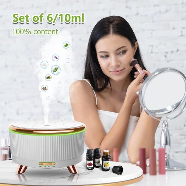 Essential Oil Diffusers for Home 500ml,Aromatherapy Diffusers for Essential Oils Large Room with R/C,7 Colors Lights & 3 Mist Mode with 6/Set Oils Waterless Auto Off for Women,Bedroom,Meditation Decor - Image 4