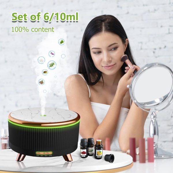 Essential Oil Diffusers for Home 500ml,Aromatherapy Diffusers for Essential Oils Large Room with R/C,7 Colors Lights & 3 Mist Mode with 6/Set Oils Waterless Auto Off for Women,Bedroom,Meditation Decor - Image 12