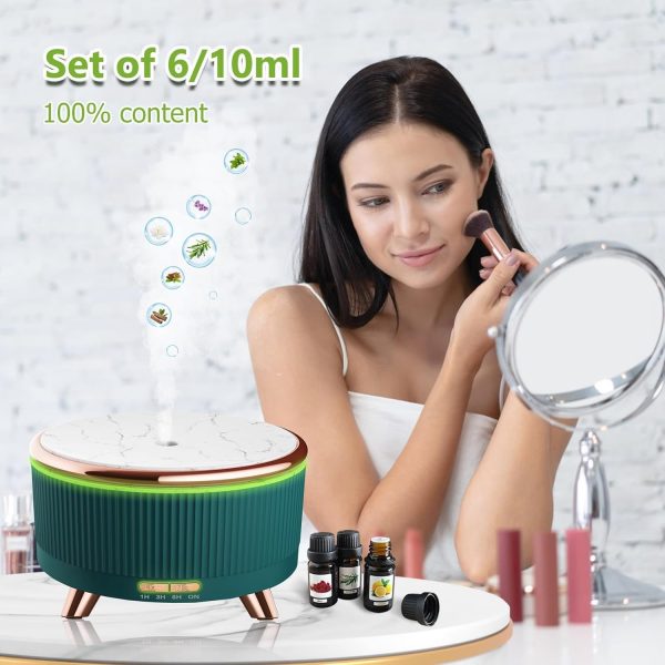 Essential Oil Diffusers for Home 500ml,Aromatherapy Diffusers for Essential Oils Large Room with R/C,7 Colors Lights & 3 Mist Mode with 6/Set Oils Waterless Auto Off for Women,Bedroom,Meditation Decor - Image 20