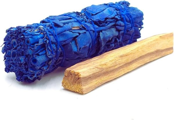 Ceremonial Set: Single Blue Sage Smudging Stick (4") & Palo Santo - Infused with Nag Champa | Artisan-Crafted for Yoga & Meditation | Potent Tools for Spiritual Healing & Home Rituals - Image 5