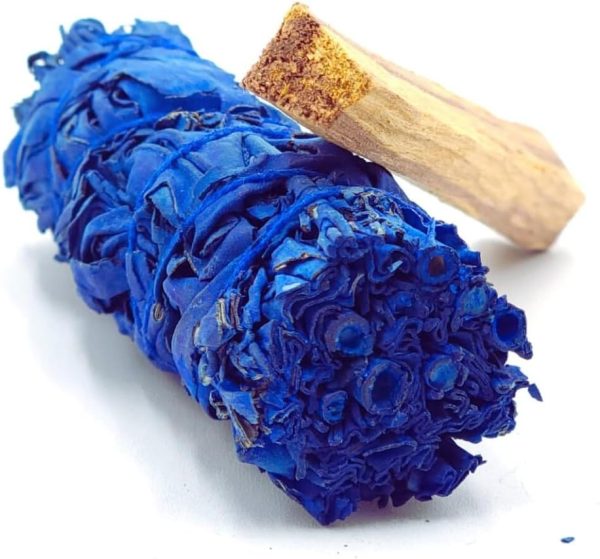 Ceremonial Set: Single Blue Sage Smudging Stick (4") & Palo Santo - Infused with Nag Champa | Artisan-Crafted for Yoga & Meditation | Potent Tools for Spiritual Healing & Home Rituals - Image 9