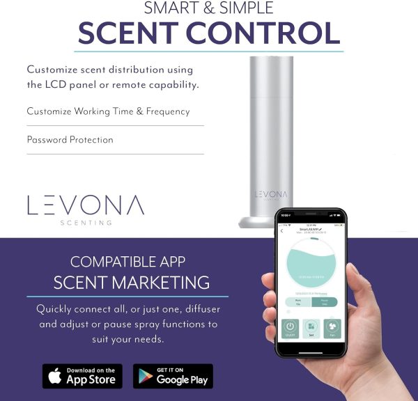 Levona Scent Essential Oil Diffuser - Plug in Air Freshener for Home, Essential Household Supplies & Hotel Use, Waterless Diffuser & Nebulizer, 1000 sqft - Acasa 1000, Gold (120ml Oil Included) - Image 11