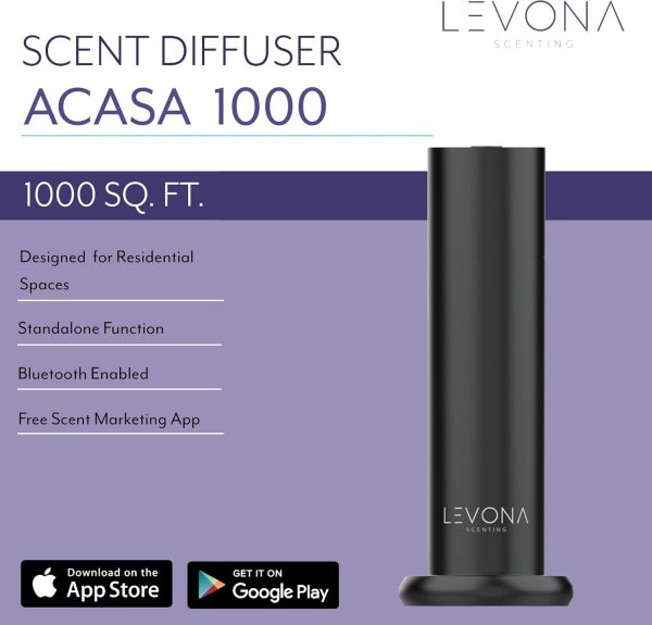 Levona Scent Essential Oil Diffuser - Plug in Air Freshener for Home, Essential Household Supplies & Hotel Use, Waterless Diffuser & Nebulizer, 1000 sqft - Acasa 1000, Gold (120ml Oil Included) - Image 16