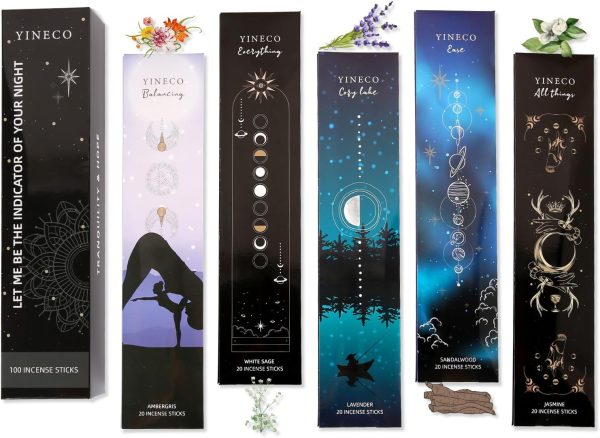 White Sage and Sandalwood Sticks-100 Insence Sticks + Incense Stick Holder Bundle with 6 Most Liked Fragrances Including Dragon's Blood,Lavender,Jasmine or Inciensos, Sleep Incents - Image 9