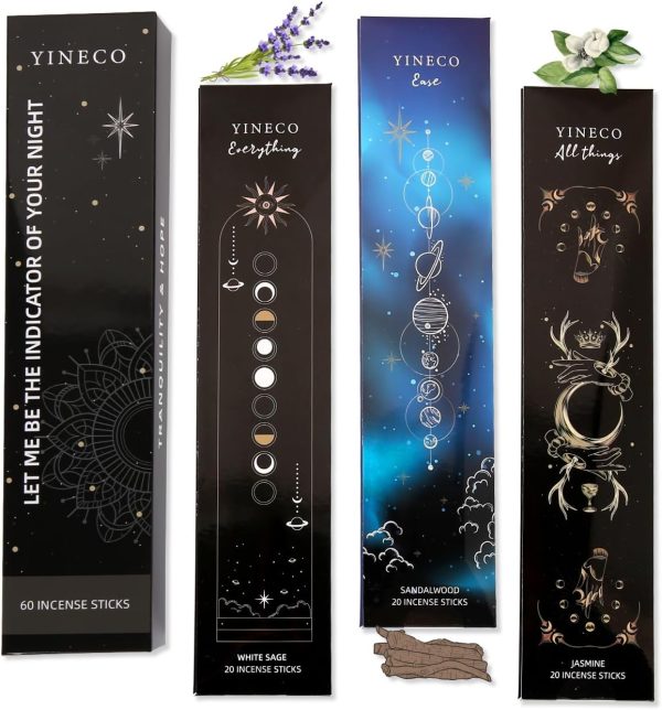 White Sage and Sandalwood Sticks-100 Insence Sticks + Incense Stick Holder Bundle with 6 Most Liked Fragrances Including Dragon's Blood,Lavender,Jasmine or Inciensos, Sleep Incents - Image 39