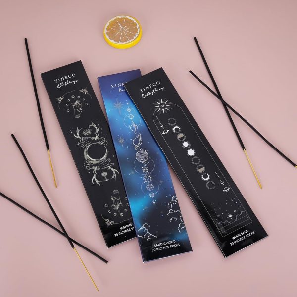 White Sage and Sandalwood Sticks-100 Insence Sticks + Incense Stick Holder Bundle with 6 Most Liked Fragrances Including Dragon's Blood,Lavender,Jasmine or Inciensos, Sleep Incents - Image 42