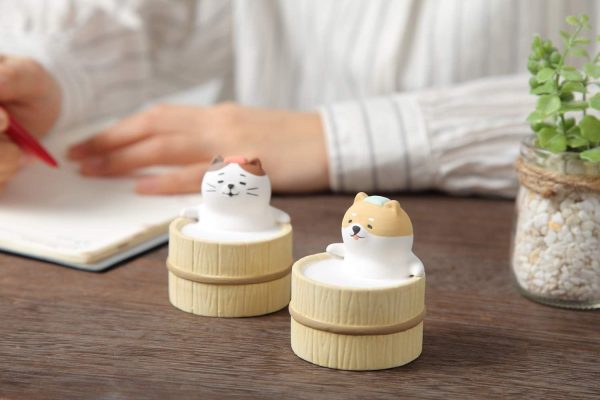 Aroma Ceramic Stone Diffuser [Japan Import] Aromatherapy Essential Oil Diffuser, Non Electric, Passive, Unique, Cute, Animal, Design for Women, Men, and Gifts (Bathing Cat) - Image 8