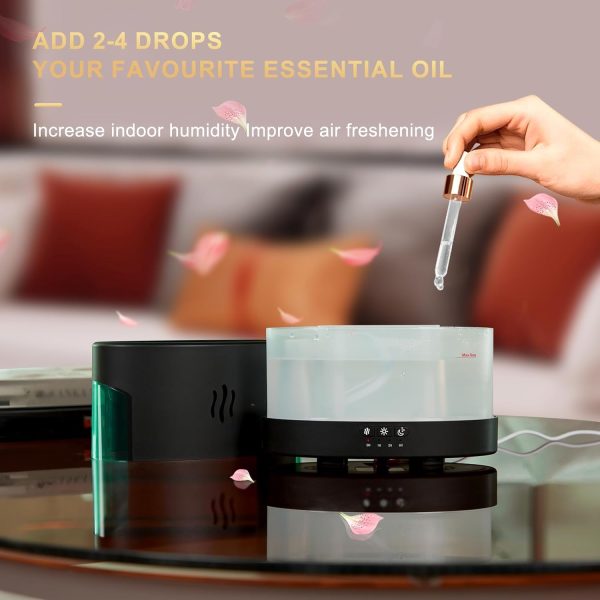 Diffuser Essential Oil Large Room,450ml Diffusers for Home,Essential Oil Diffuser,Bluetooth Speaker,No Water Auto Shut Off,Room,Gifts(Black) - Image 6