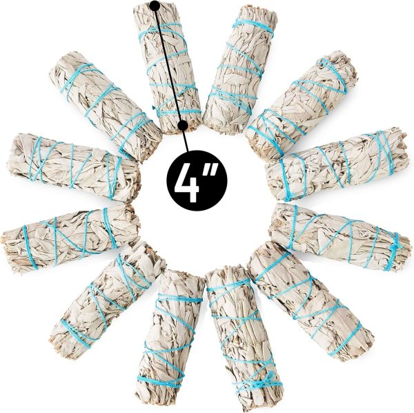 40 White Sage Smudge Sticks 4-Inch Sustainably Grown, Intended for Personal Spiritual Growth, Stress Relief & Smudging - Image 5