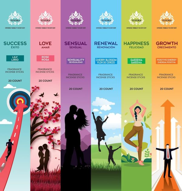 Aromatic Incense Sticks Gift Set 120 Natural & Non-Toxic Incense Sticks | 6 Soothing Scents | Home, Meditation, Relaxation & Yoga | Free Incense Holder | Perfect Valentines Day Gift - Image 14