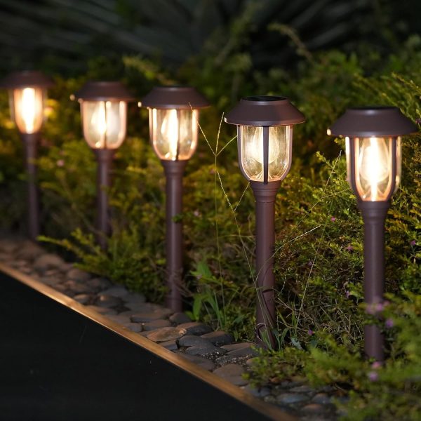 Solar Lights Outdoor, 10 Pack Waterproof Solar Pathway Lights, Auto On/Off Solar Garden Lights for Your Path Garden Landscape Driveway - Image 7