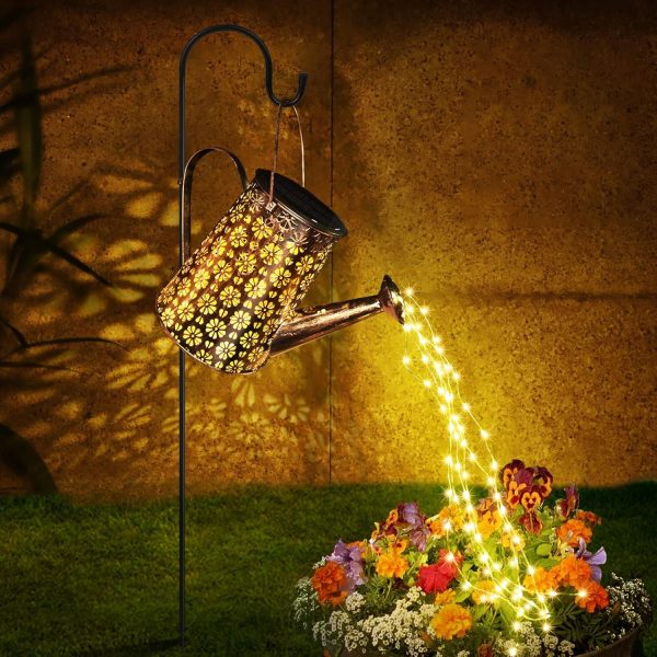 Solar Watering Can with Lights,Solar Outdoor Garden Decor Waterproof Large Hanging Lantern Landscape Lights Outside Decorations for Yard Clearance Porch Patio Pathway Gardening Gift