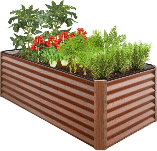 Best Choice Products 6x3x2ft Outdoor Metal Raised Garden Bed, Deep Root Box Planter for Vegetables, Flowers, Herbs, and Succulents w/ 269 Gallon Capacity - Gray - Image 46