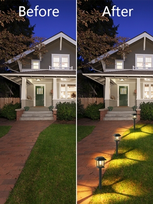 solar lights sideway