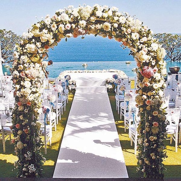 Metal Pergola Arbor,7.5 Feet Wide x 6.4 Feet High or 4.6 Feet Wide x7.9 Feet High,Assemble Freely 2 Sizes,for Various Climbing Plant Wedding Garden Arch Bridal Party Decoration Wide Arbor - Image 10