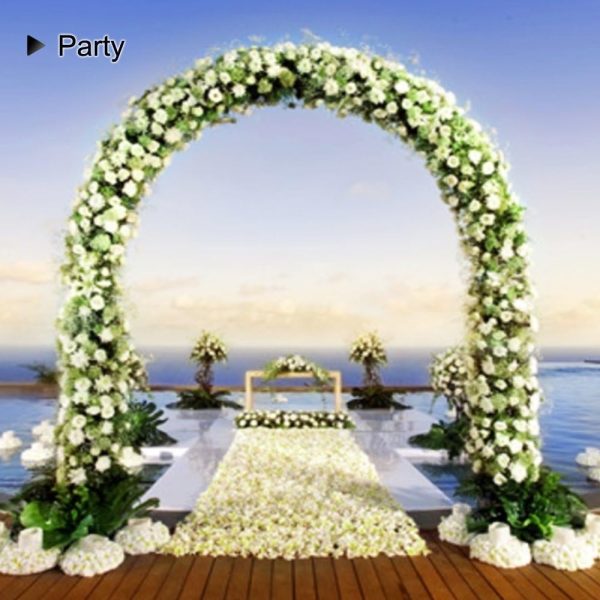 Metal Pergola Arbor,7.5 Feet Wide x 6.4 Feet High or 4.6 Feet Wide x7.9 Feet High,Assemble Freely 2 Sizes,for Various Climbing Plant Wedding Garden Arch Bridal Party Decoration Wide Arbor - Image 11