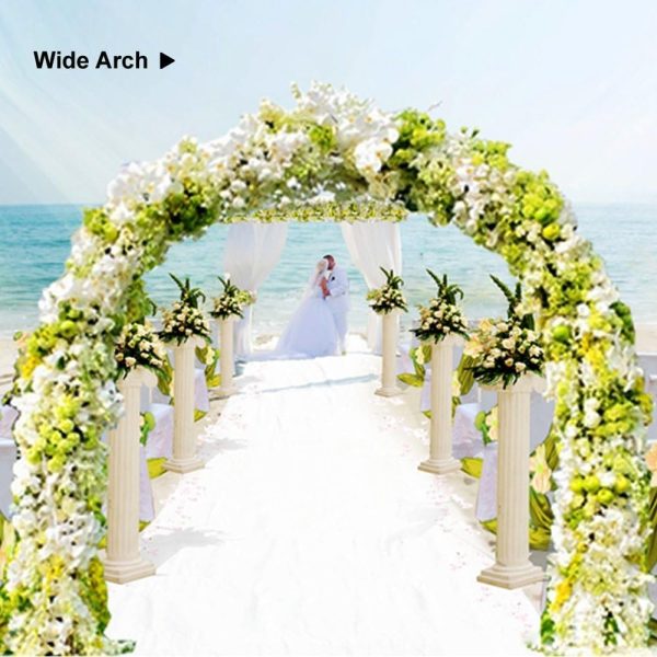 Metal Pergola Arbor,7.5 Feet Wide x 6.4 Feet High or 4.6 Feet Wide x7.9 Feet High,Assemble Freely 2 Sizes,for Various Climbing Plant Wedding Garden Arch Bridal Party Decoration Wide Arbor - Image 17