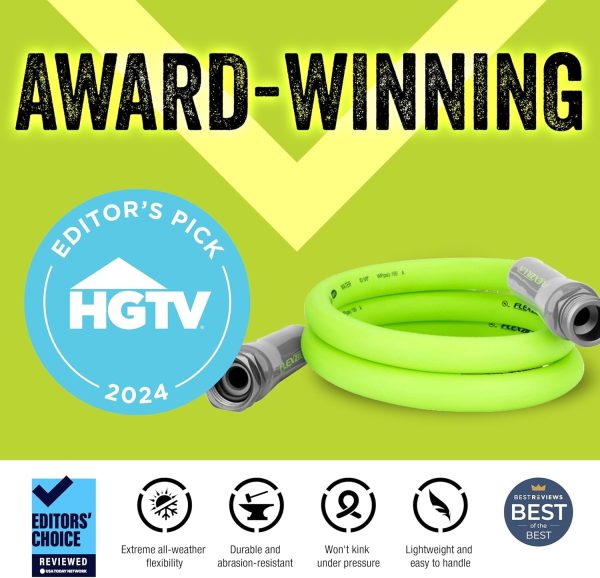 Flexzilla HFZG5100YW Garden Lead-in Hose 5/8 in. x 100 ft, Heavy Duty, Lightweight, Drinking Water Safe, Green - Image 20