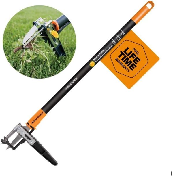 Fiskars 4-Claw Stand Up Weed Puller Tool, Gardening Hand Weeding Tool with 39" Long Ergonomic Handle with Easy-Eject Mechanism - Image 9