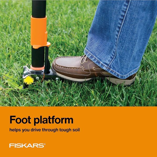 Fiskars 4-Claw Stand Up Weed Puller Tool, Gardening Hand Weeding Tool with 39" Long Ergonomic Handle with Easy-Eject Mechanism - Image 14