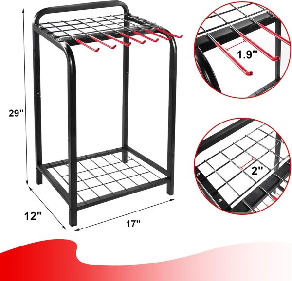 Trieez Heavy Duty Garden Tool Storage, Garden Tool Organizer - Sturdy Garden Yard Tool Rack for Garage Organization and Storage, Shed, Yard Tool Holder, Garage Tool Organizer Rack - Image 3