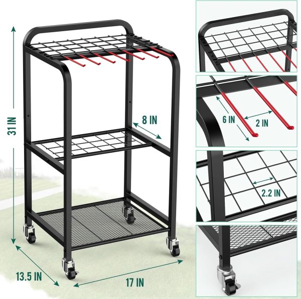 Trieez Heavy Duty Garden Tool Storage, Garden Tool Organizer - Sturdy Garden Yard Tool Rack for Garage Organization and Storage, Shed, Yard Tool Holder, Garage Tool Organizer Rack - Image 9