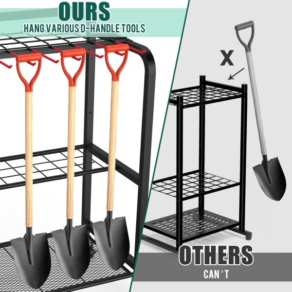 Trieez Heavy Duty Garden Tool Storage, Garden Tool Organizer - Sturdy Garden Yard Tool Rack for Garage Organization and Storage, Shed, Yard Tool Holder, Garage Tool Organizer Rack - Image 10