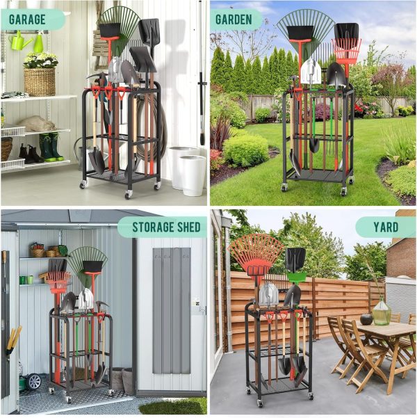 Trieez Heavy Duty Garden Tool Storage, Garden Tool Organizer - Sturdy Garden Yard Tool Rack for Garage Organization and Storage, Shed, Yard Tool Holder, Garage Tool Organizer Rack - Image 14