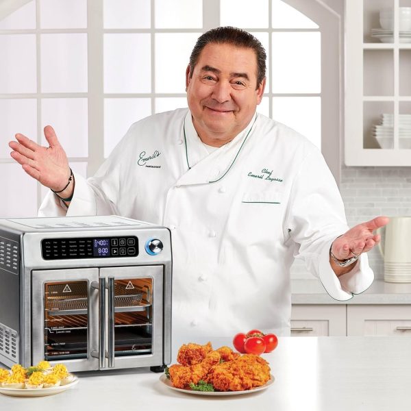 Emeril Lagasse Extra Large French Door Air Fryer Toaster Oven Combo, 25 Cooking Functions and Digital Controls, 7 Accessories Included, Stainless Steel Finish, 26QT Capacity - Image 8