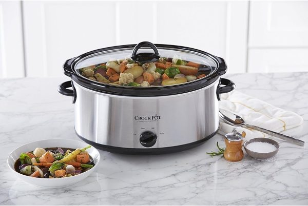 Crock-Pot 7 Quart Oval Manual Slow Cooker, Stainless Steel (SCV700-S-BR), Versatile Cookware for Large Families or Entertaining - Image 6