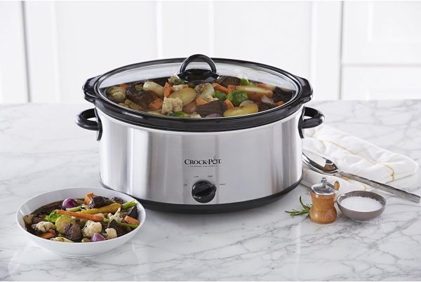 Crock-Pot 7 Quart Oval Manual Slow Cooker, Stainless Steel (SCV700-S-BR), Versatile Cookware for Large Families or Entertaining - Image 7