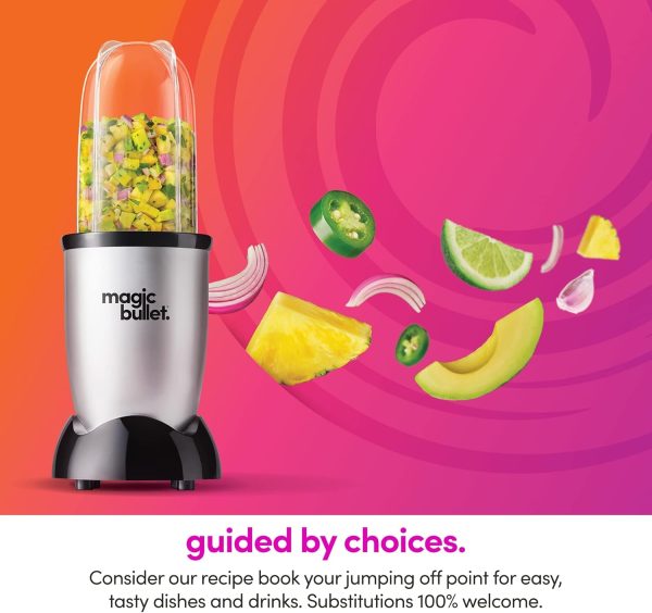 Magic Bullet Blender, Small, Silver, 11 Piece Set - Image 23