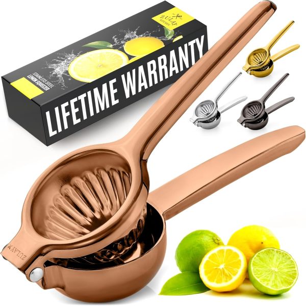 Zulay Kitchen Lemon Squeezer Stainless Steel - Premium Quality, Heavy Duty Solid Metal Squeezer Bowl - Large Manual Citrus Press Juicer and Lime Squeezer Stainless Steel - Image 15