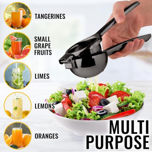 Zulay Kitchen Lemon Squeezer Stainless Steel - Premium Quality, Heavy Duty Solid Metal Squeezer Bowl - Large Manual Citrus Press Juicer and Lime Squeezer Stainless Steel - Image 31