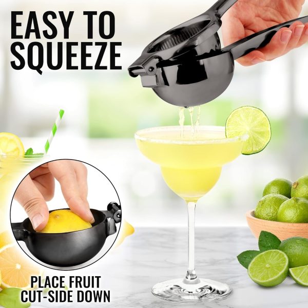 Zulay Kitchen Lemon Squeezer Stainless Steel - Premium Quality, Heavy Duty Solid Metal Squeezer Bowl - Large Manual Citrus Press Juicer and Lime Squeezer Stainless Steel - Image 32