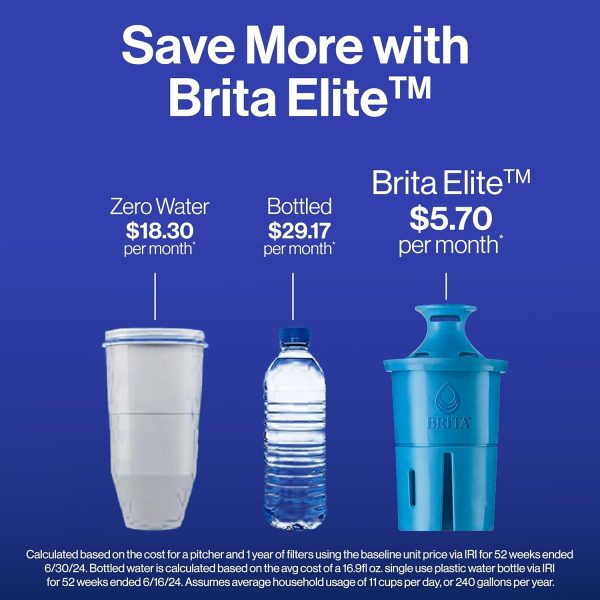 Brita UltraMax Large Water Dispenser with Elite Filter, BPA-Free, Replaces 1,800 Plastic Water Bottles a Year, Lasts Six Months or 120 Gallons, Includes 1 Filter, Kitchen Accessories, Large - 27-Cup - Image 8