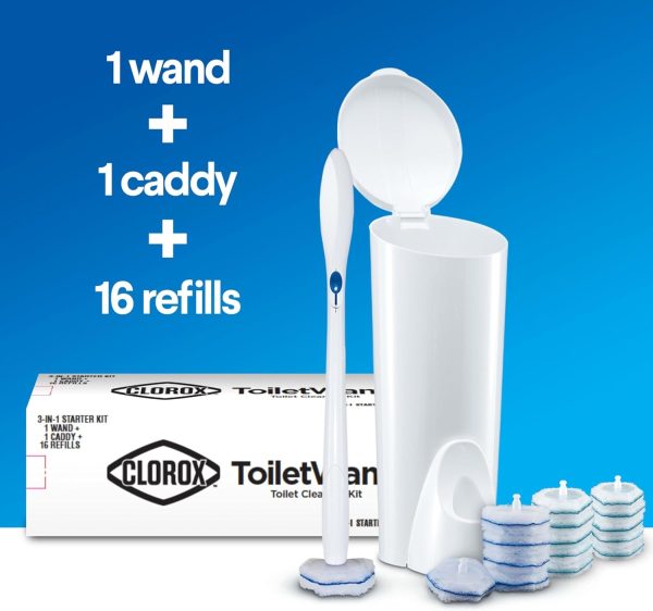 Clorox ToiletWand Toilet Cleaning System, ToiletWand, Storage Caddy & 16 Refills (Pack May Vary) - Image 4