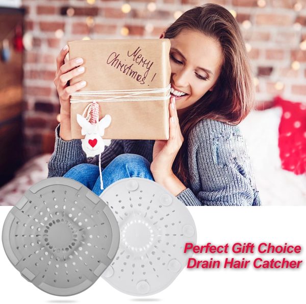 Hair Drain Catcher,Square Drain Cover for Shower Silicone Hair Stopper with Suction Cup,Easy to Install Suit for Bathroom,Bathtub,Kitchen 2 Pack (Sliver Grey) - Image 41