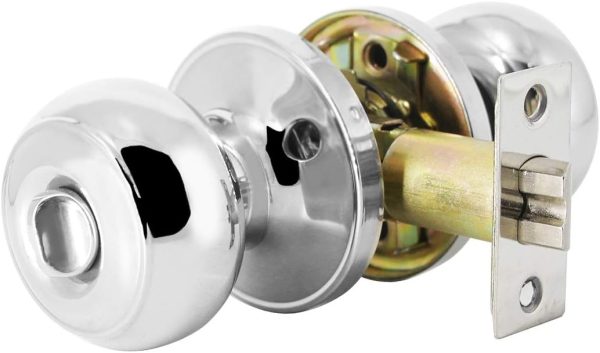 Probrico Privacy Interior Door Knobs Bed and Bath Handles Keyless Sain Nickel Locksets, 6 Pack - Image 56