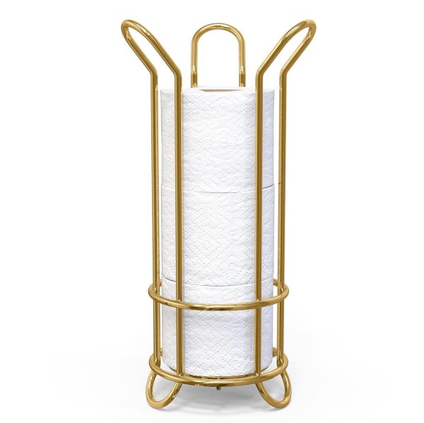 BROOKSTONE, Nickel Toilet Paper Holder, Freestanding Bathroom Tissue Organizer, Minimalistic Storage Solution, Modern & Stylish Design [Holds MEGA Rolls] - Image 22