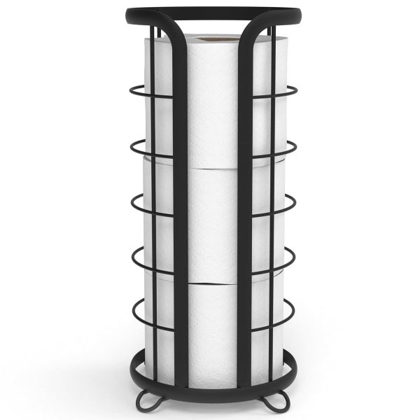 BROOKSTONE, Nickel Toilet Paper Holder, Freestanding Bathroom Tissue Organizer, Minimalistic Storage Solution, Modern & Stylish Design [Holds MEGA Rolls] - Image 37