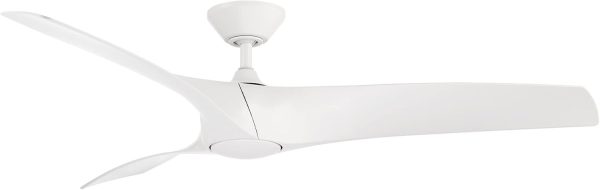 Zephyr Smart Indoor and Outdoor 3-Blade Ceiling Fan 52in Matte White with Adjustable CCT 2700K-3000K-4000K-5000K LED Light Kit and Remote Control works with Alexa, and iOS or Android App - Image 8