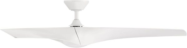 Zephyr Smart Indoor and Outdoor 3-Blade Ceiling Fan 52in Matte White with Adjustable CCT 2700K-3000K-4000K-5000K LED Light Kit and Remote Control works with Alexa, and iOS or Android App - Image 9