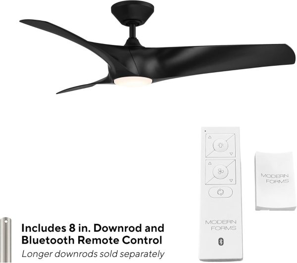 Zephyr Smart Indoor and Outdoor 3-Blade Ceiling Fan 52in Matte White with Adjustable CCT 2700K-3000K-4000K-5000K LED Light Kit and Remote Control works with Alexa, and iOS or Android App - Image 22