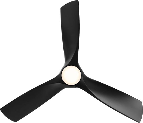 Zephyr Smart Indoor and Outdoor 3-Blade Ceiling Fan 52in Matte White with Adjustable CCT 2700K-3000K-4000K-5000K LED Light Kit and Remote Control works with Alexa, and iOS or Android App - Image 26