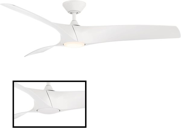 Zephyr Smart Indoor and Outdoor 3-Blade Ceiling Fan 52in Matte White with Adjustable CCT 2700K-3000K-4000K-5000K LED Light Kit and Remote Control works with Alexa, and iOS or Android App - Image 55