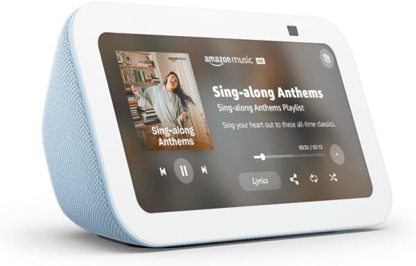 Amazon Echo Show 5 (newest model), Smart display with 2x the bass and clearer sound, Cloud Blue - Image 3